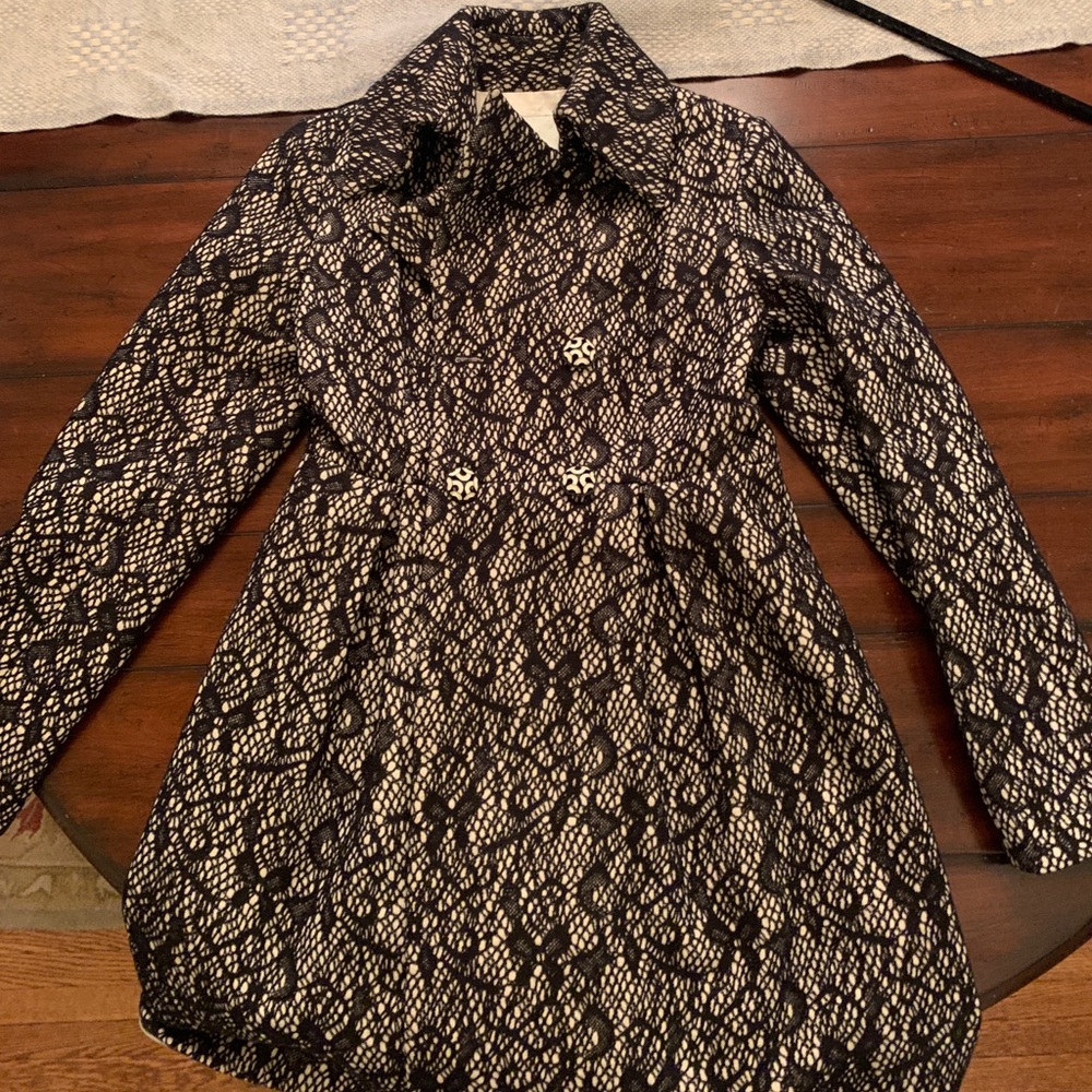 Black and white dress coat